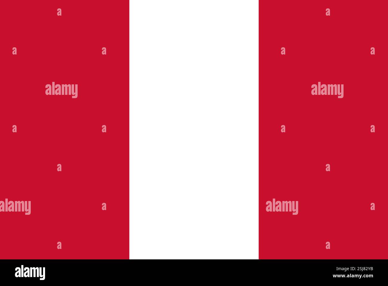 Flag of Peru Vector illustration Stock Vector