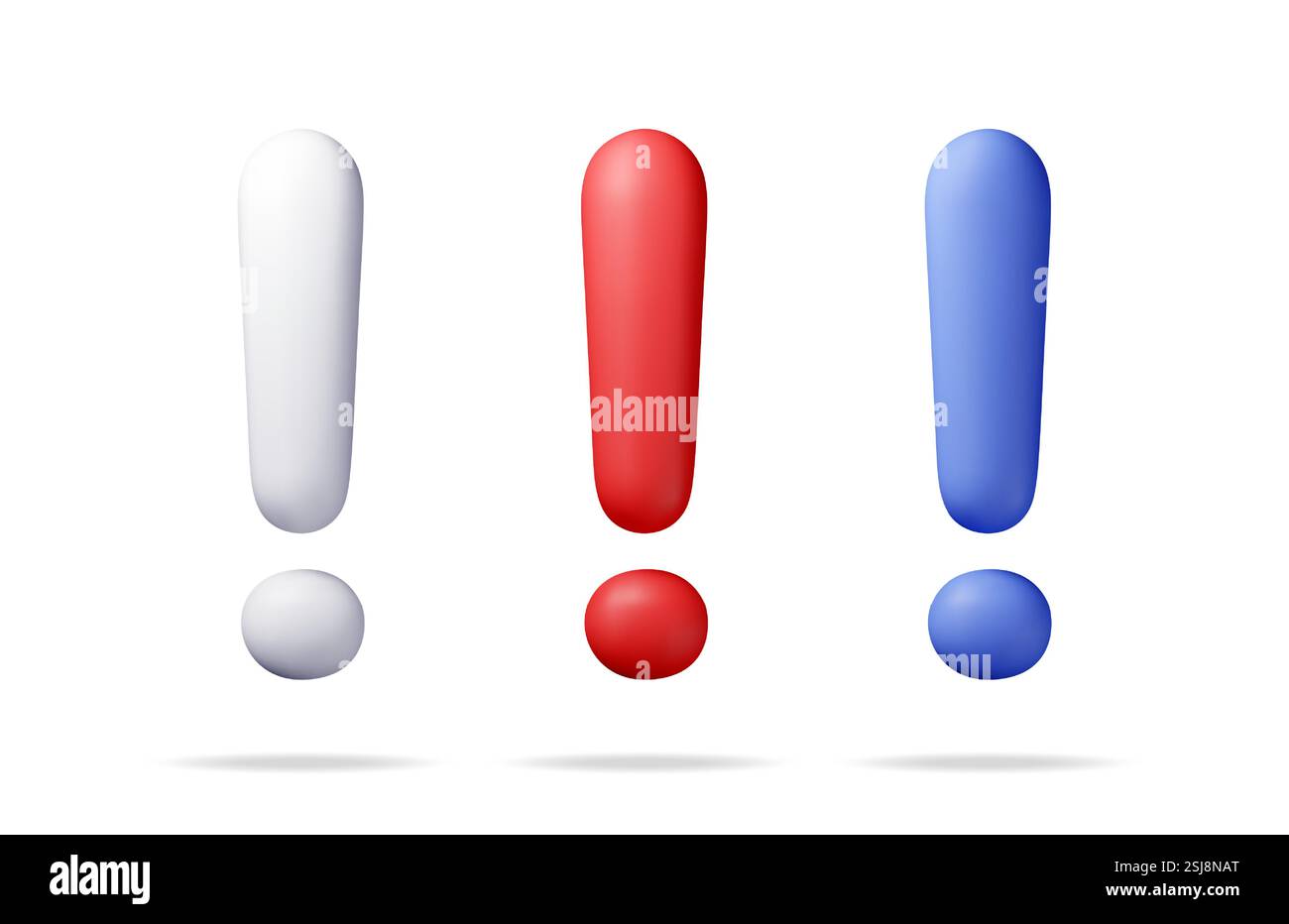 3D exclamation mark isolated on white Stock Vector Image & Art - Alamy