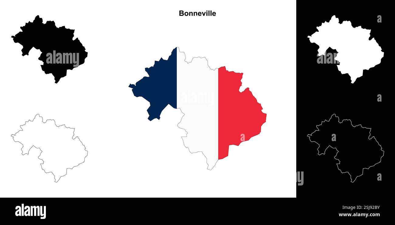 Bonneville vector map hi-res stock photography and images - Alamy