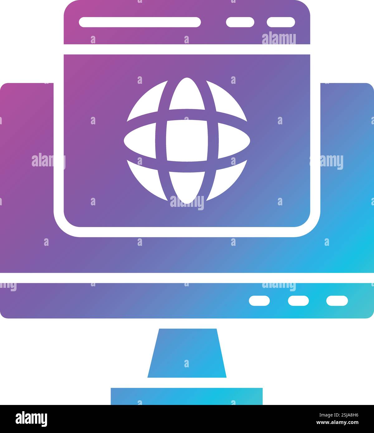 Web browser Vector Icon Design Illustration Stock Vector