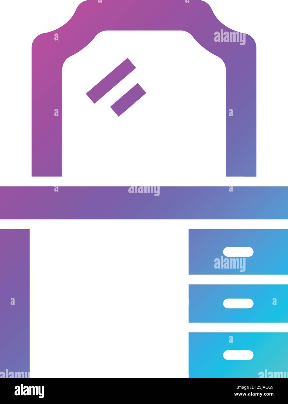 Dressing table Vector Icon Design Illustration Stock Vector