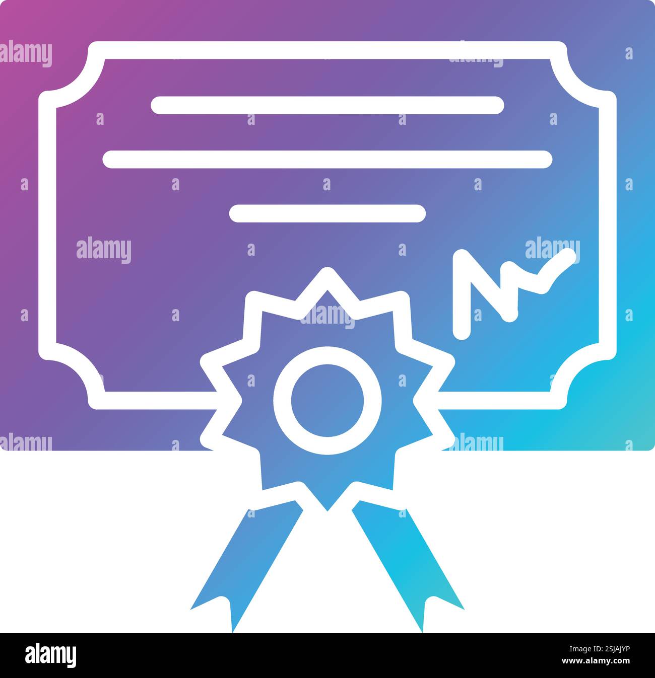 Diploma Vector Icon Design Illustration Stock Vector