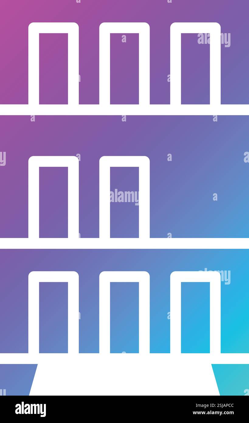 Book shelf Vector Icon Design Illustration Stock Vector