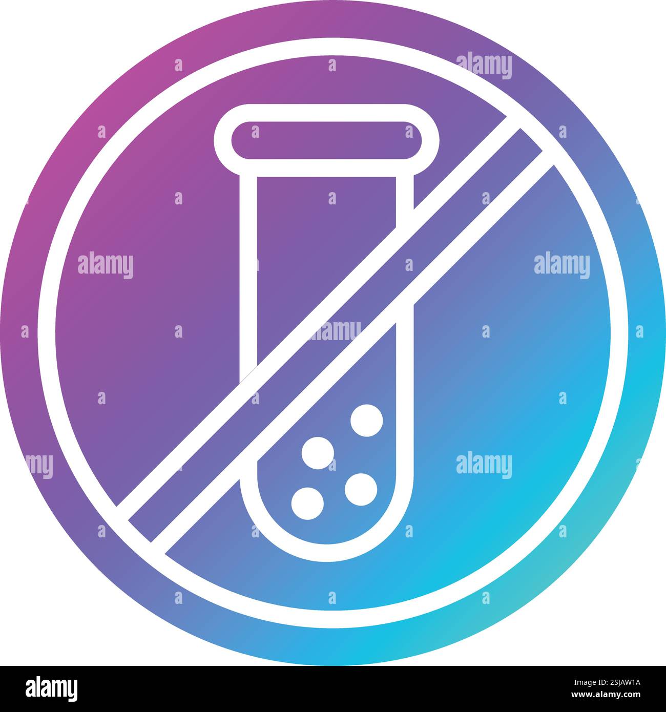 No chemical Vector Icon Design Illustration Stock Vector