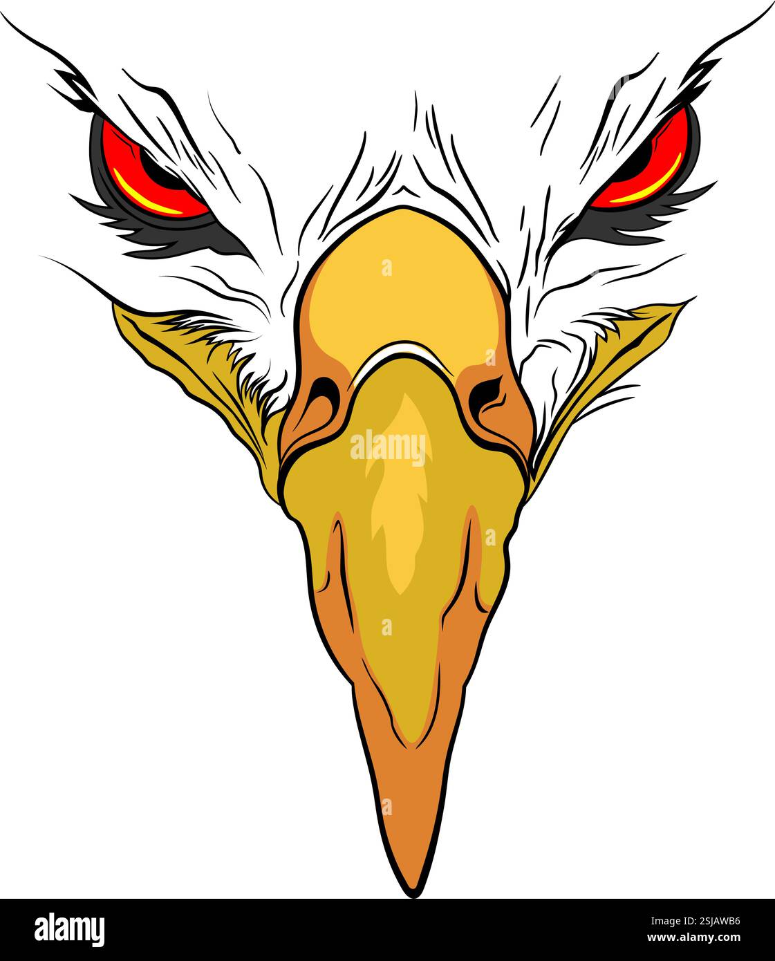 vector mascot, eagle head with the evil look. Stock Vector