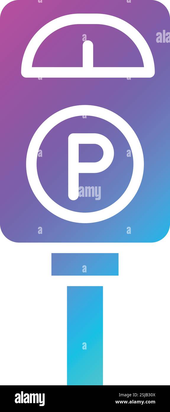 Parking meter Vector Icon Design Illustration Stock Vector