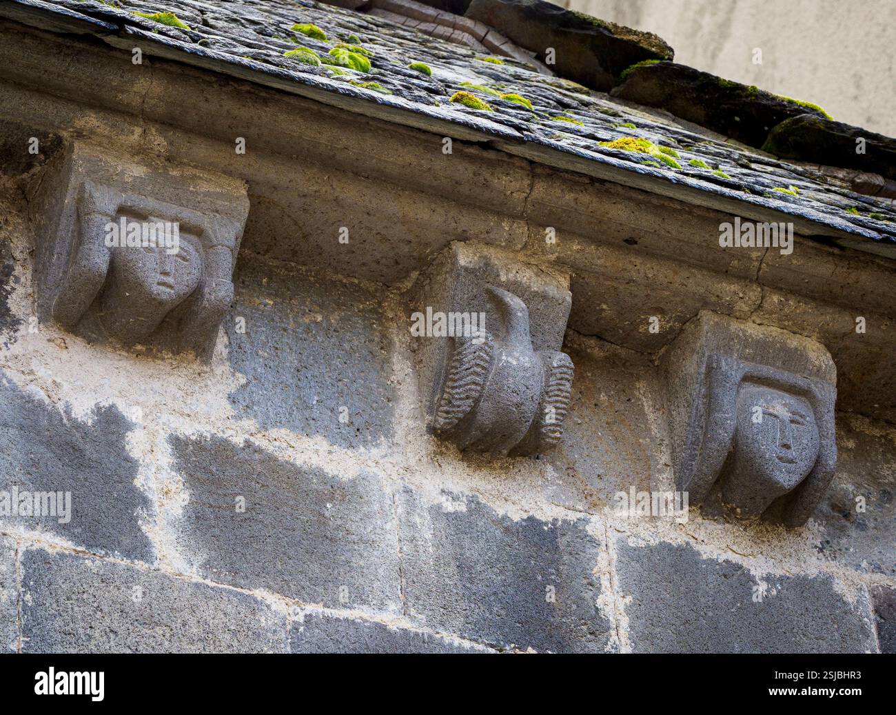 Modillions of the Church of Saint Thomas of Canterbury, Mur-de-Barrez ...