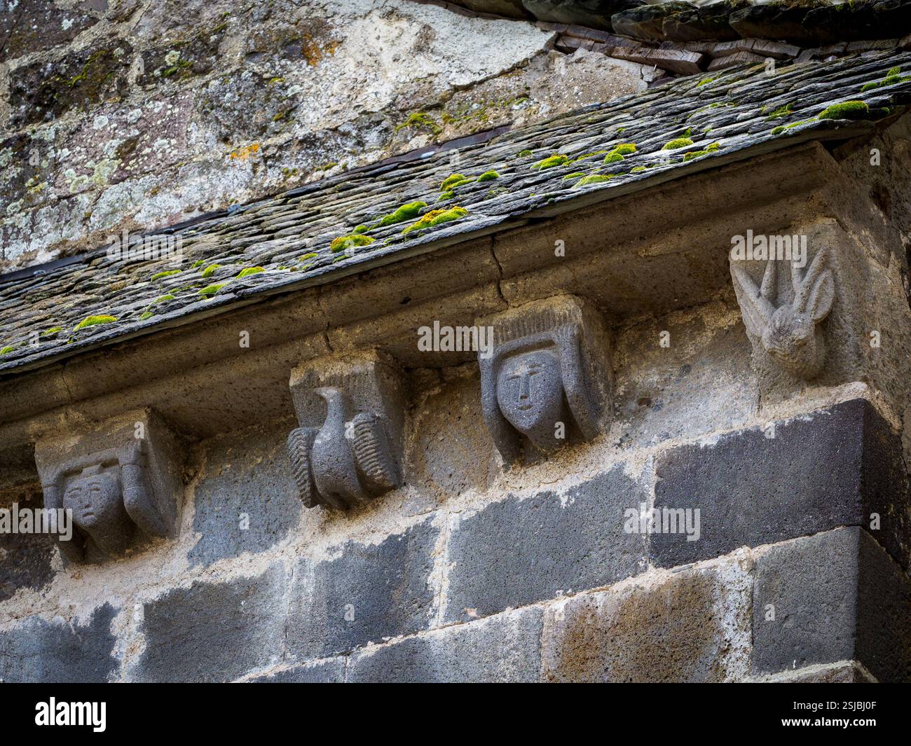 Modillions of the Church of Saint Thomas of Canterbury, Mur-de-Barrez ...