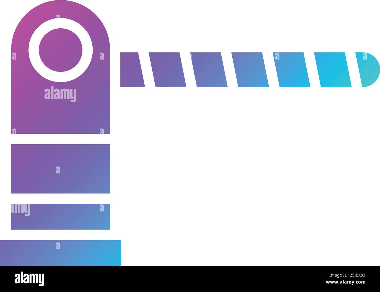 Parking barrier Vector Icon Design Illustration Stock Vector