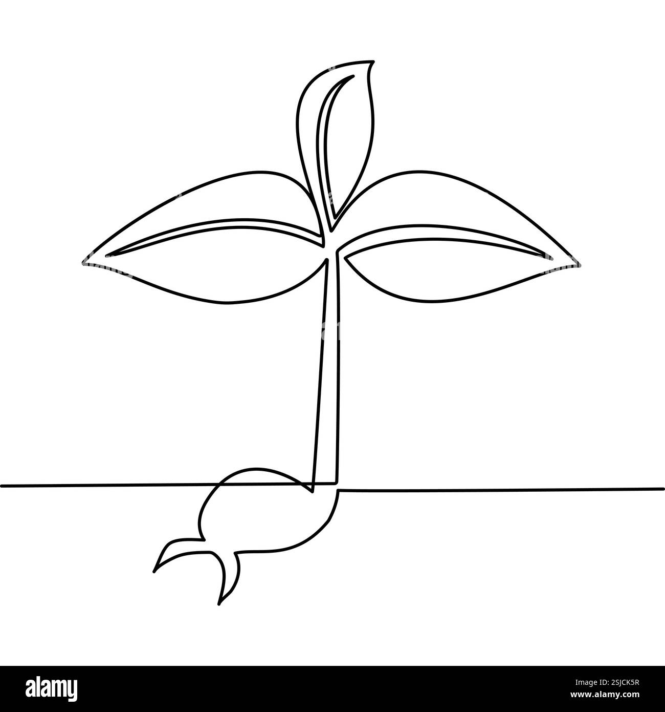 Growth plant single-line art is a creative and modern artwork that ...
