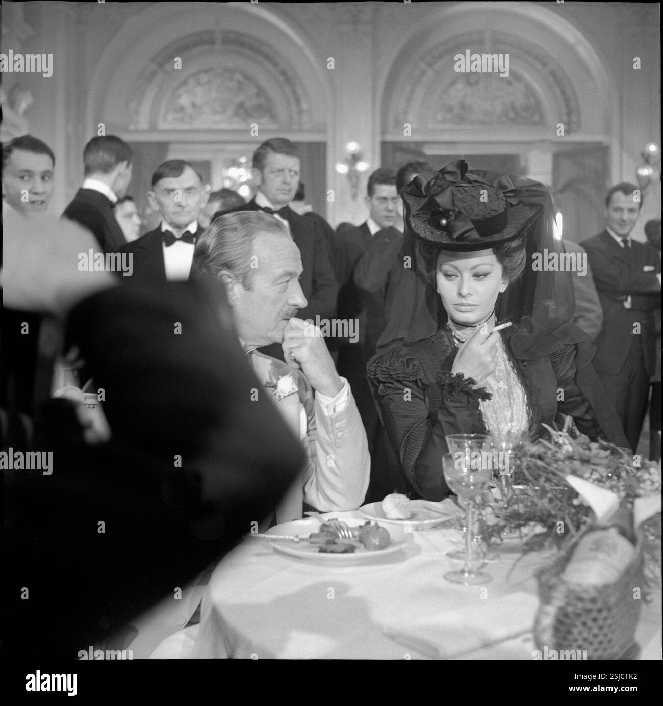 David Niven, Sophia Loren in Montreux 1965#David Niven, Sophia Loren in ...