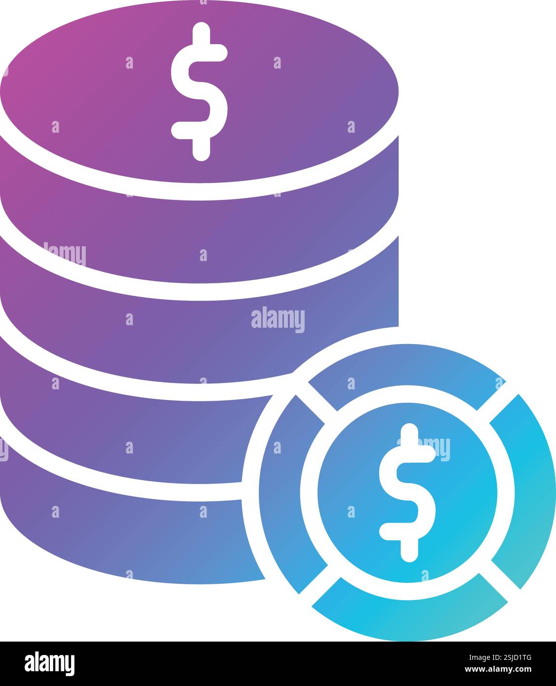 Dollar stack Vector Icon Design Illustration Stock Vector