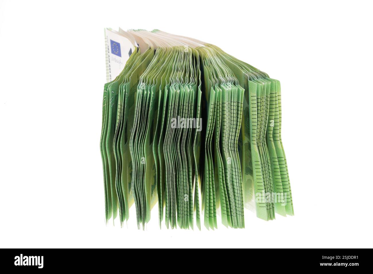 stack of 100 euro banknotes isolated on white background Stock Photo ...