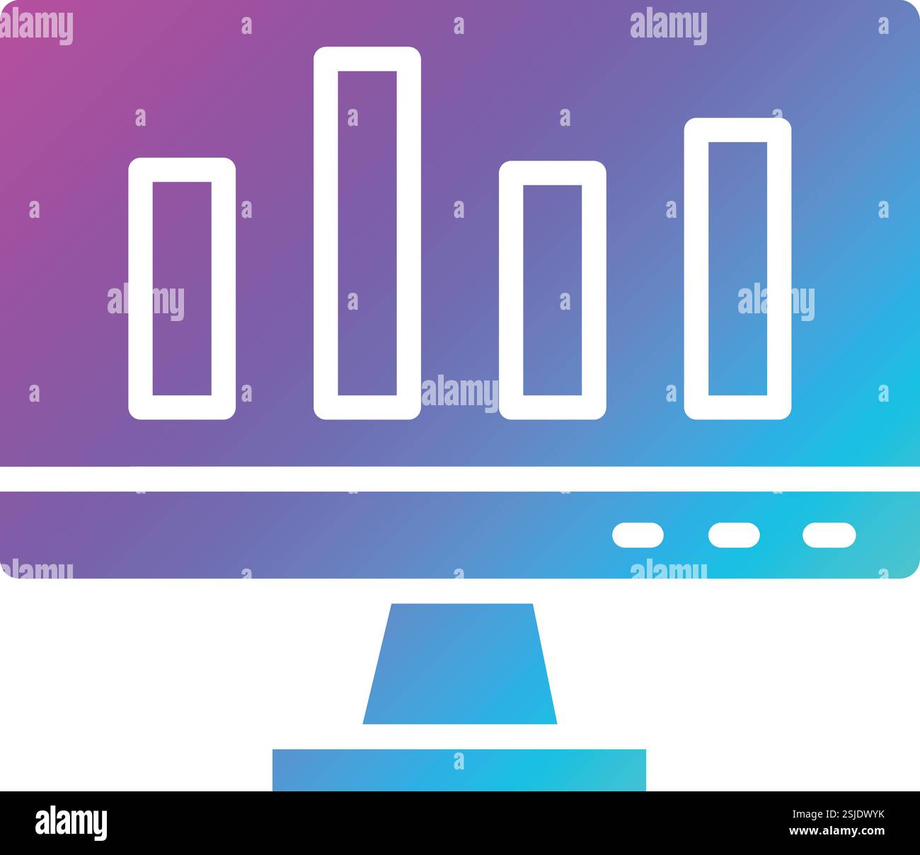 Online graph Vector Icon Design Illustration Stock Vector