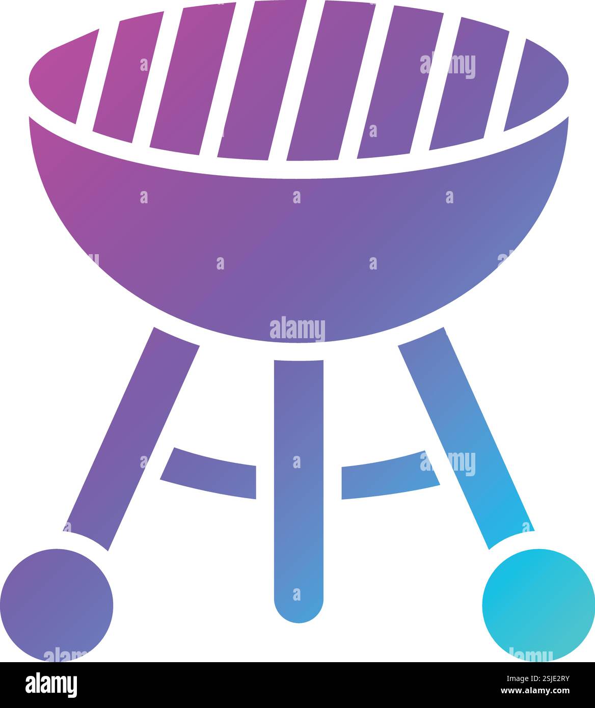 Barbecue grill Vector Icon Design Illustration Stock Vector