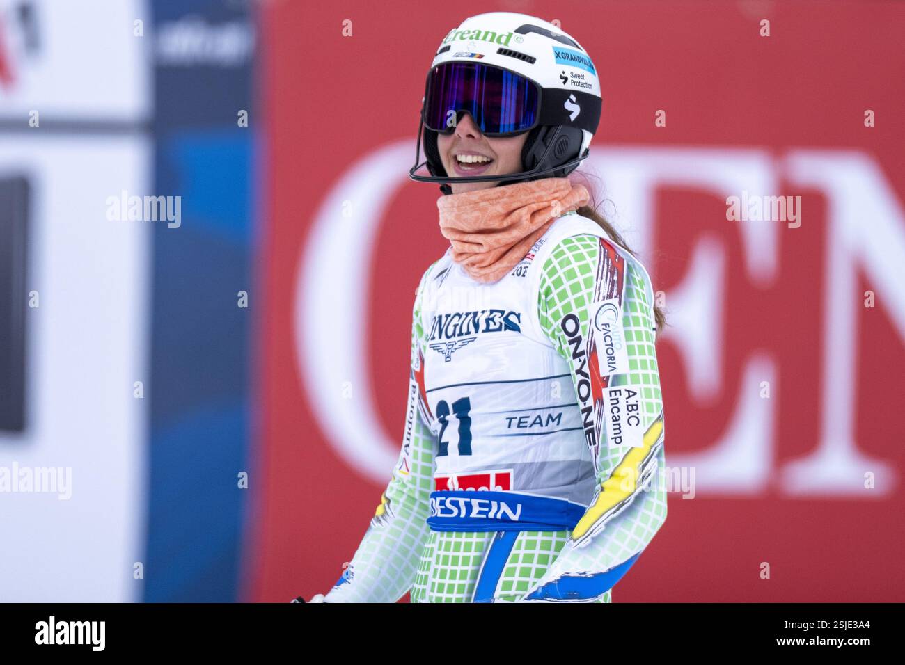 Saalbach, Austria. 11th Feb, 2025. SAALBACH, AUSTRIA - FEBRUARY 11: Carla Mijares Ruf of Andorra facing the result during the Audi FIS Alpine World Ski Championships - Women's Team Combined - race at Saalbach on February11, 2025 at Saalbach, Austria, Salzburg.250211 SEPA 12 149 - 20250211 PD11640 Credit: APA-PictureDesk/Alamy Live News Stock Photo