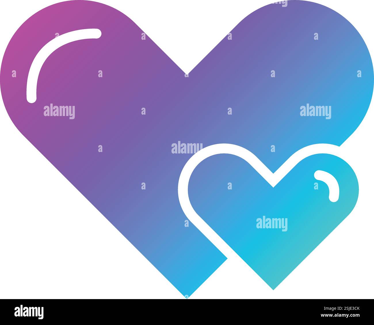 Hearts Vector Icon Design Illustration Stock Vector