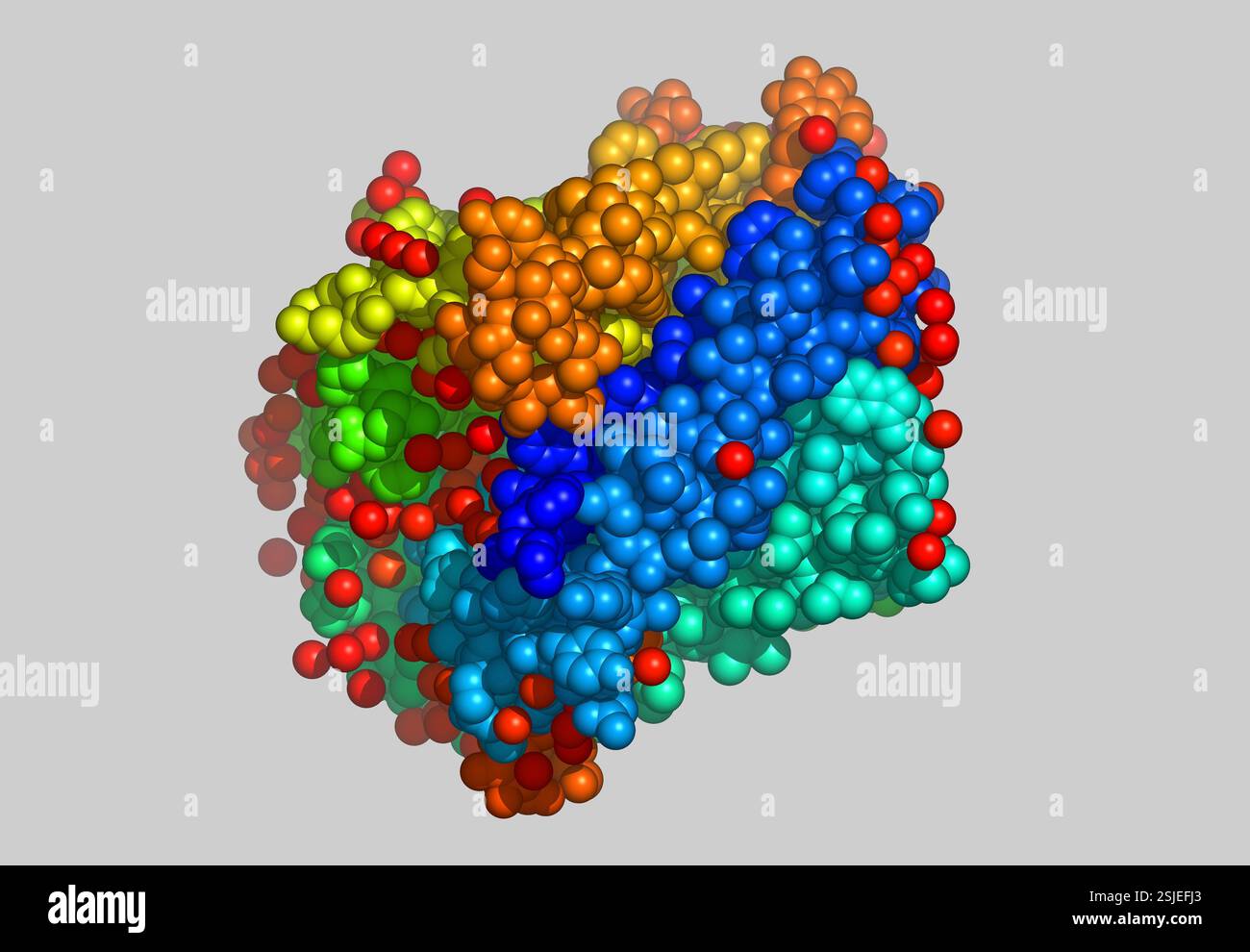 Protein, protein as a molecular model Stock Photo - Alamy