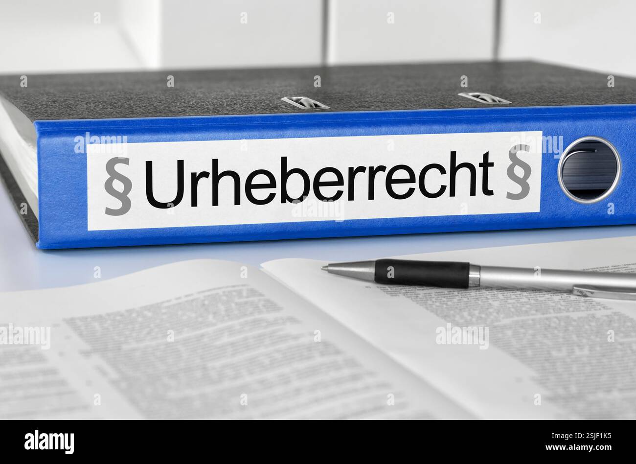 File folder with the label Copyright Stock Photo
