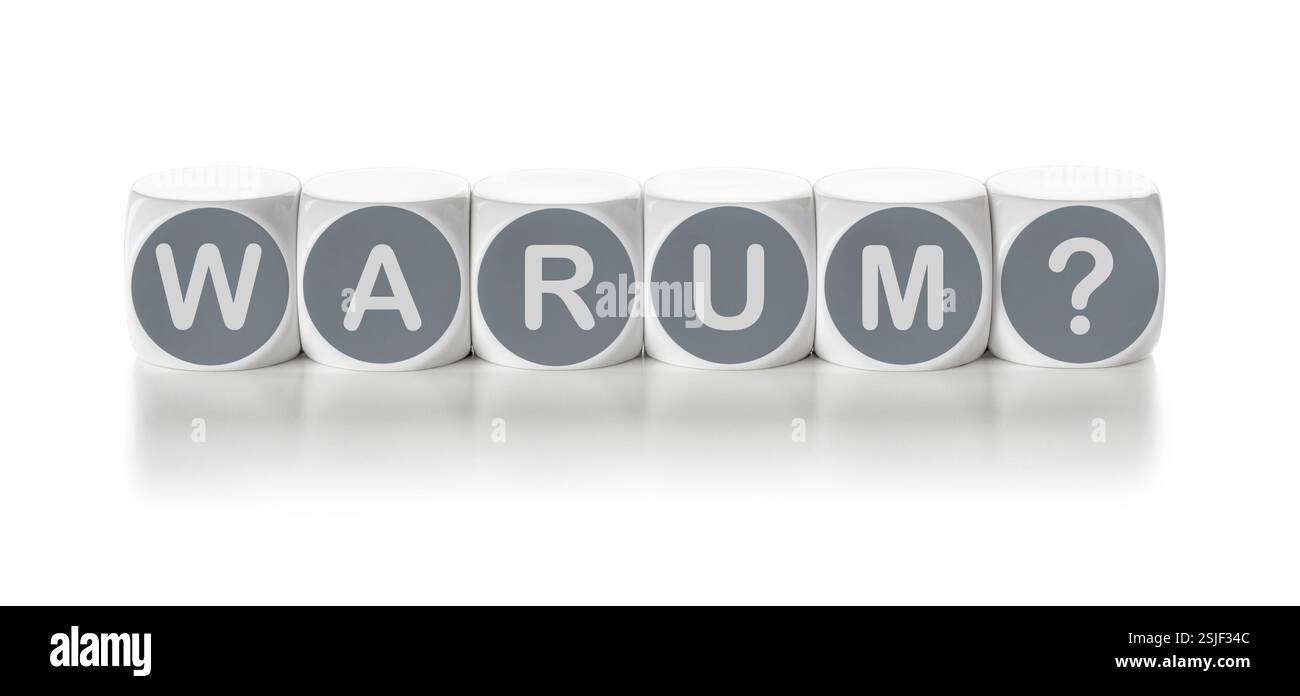 Letter cubes on a white background - Why Stock Photo