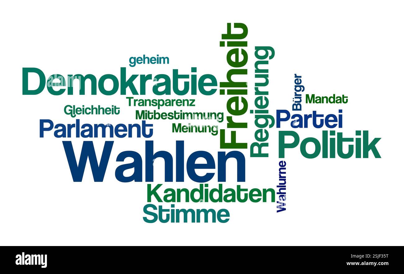 Word Cloud - Elections Stock Photo