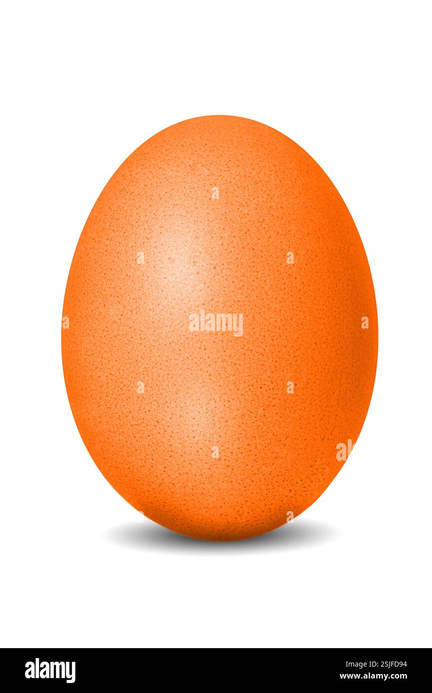 Orange easter egg isolated over white background Stock Photo