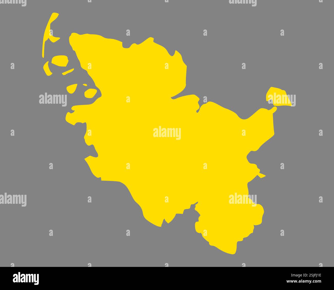 Map of Schleswig-Holstein Stock Photo - Alamy