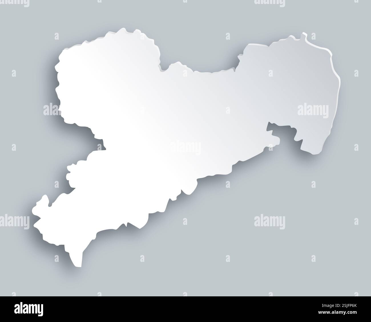 Map of Saxony Stock Photo - Alamy