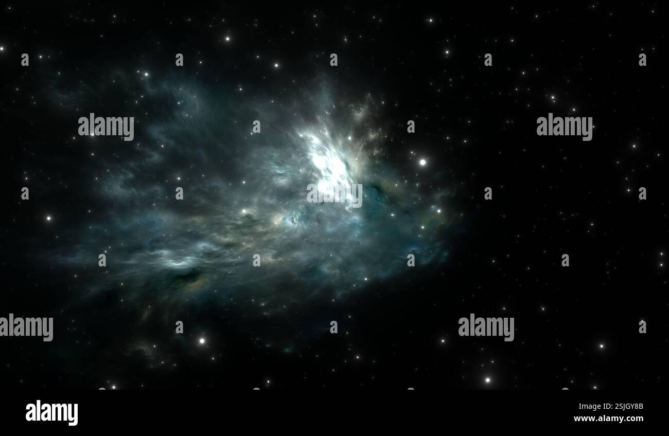 Space background with nebula and stars. Illustration Stock Photo - Alamy