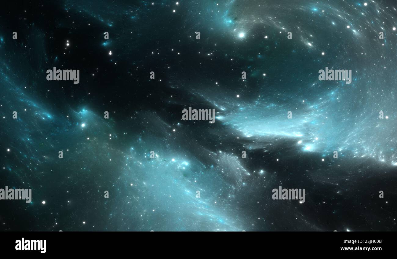 Space background with blue nebula and stars. Illustration Stock Photo ...