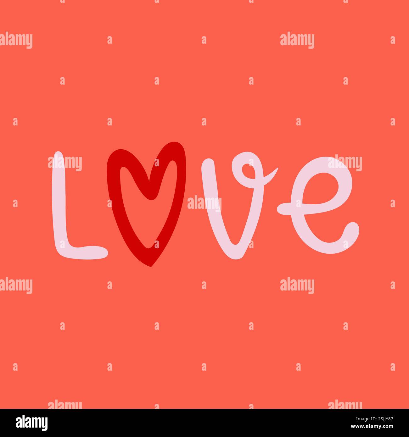 Love word hand drawn lettering. Symbol of affection, loyalty, kindness ...