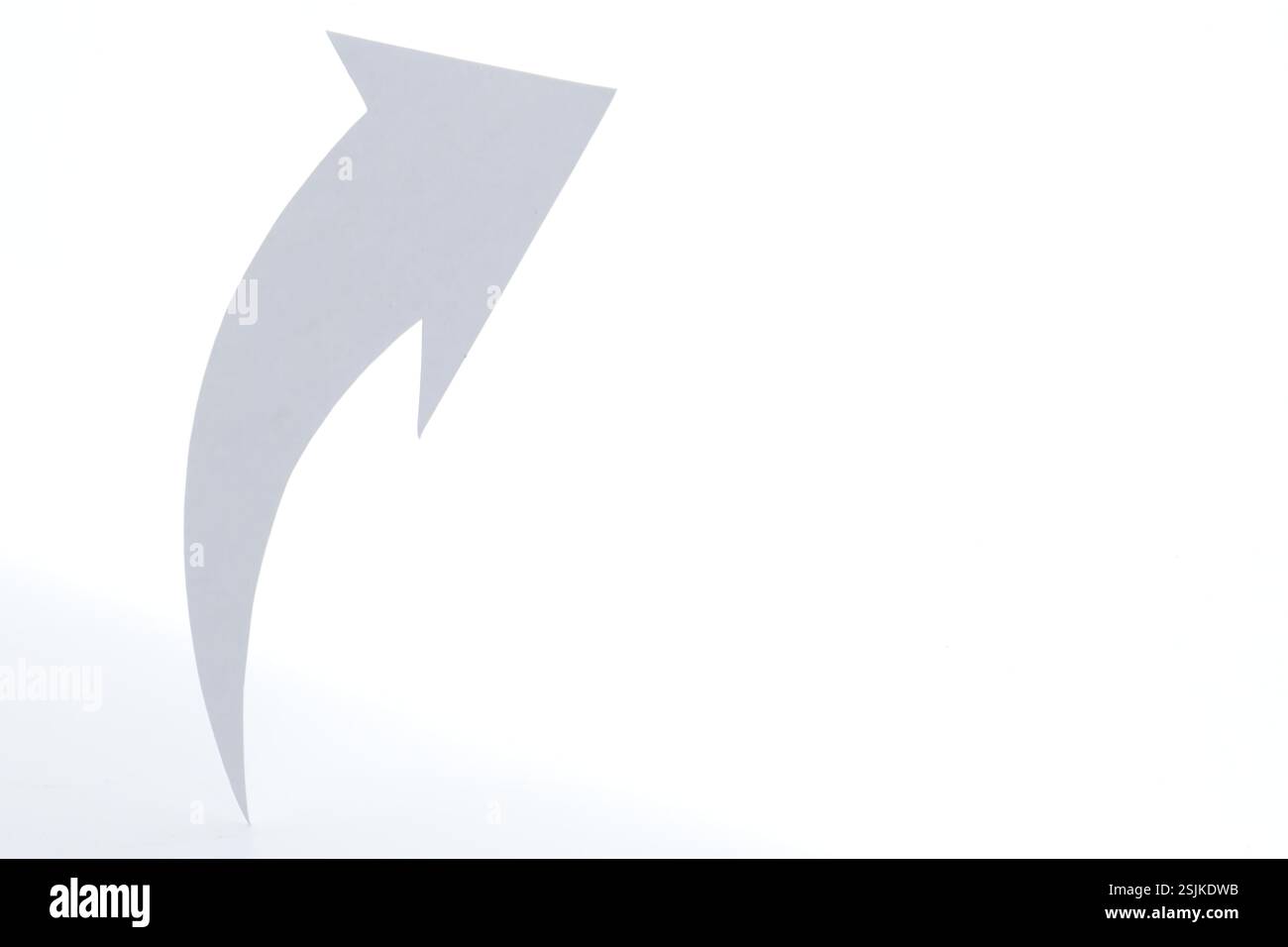 One cutout paper arrow isolated on white Stock Photo - Alamy