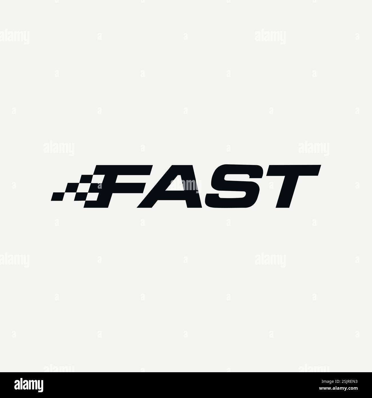 Vector fast text logo design Stock Vector