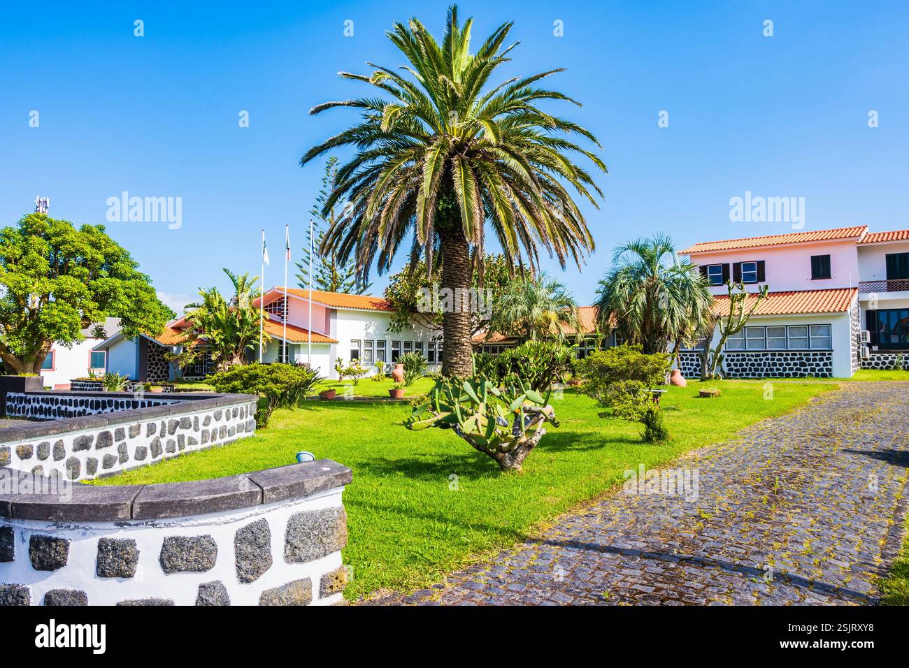 Typical house with garden built in traditional colonial style in ...