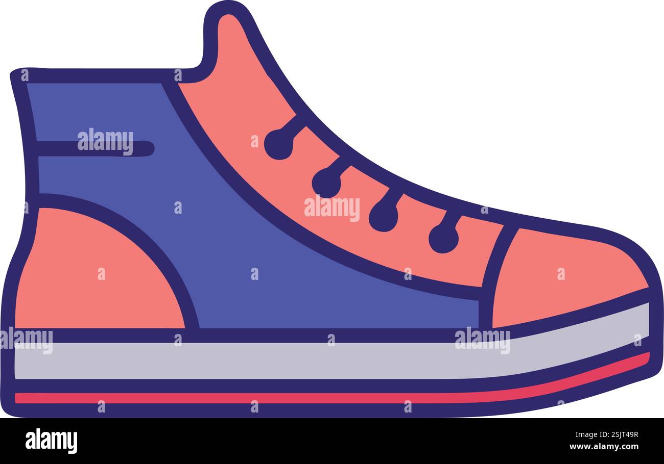 High Top Sneaker Icon Stock Vector Image & Art - Alamy