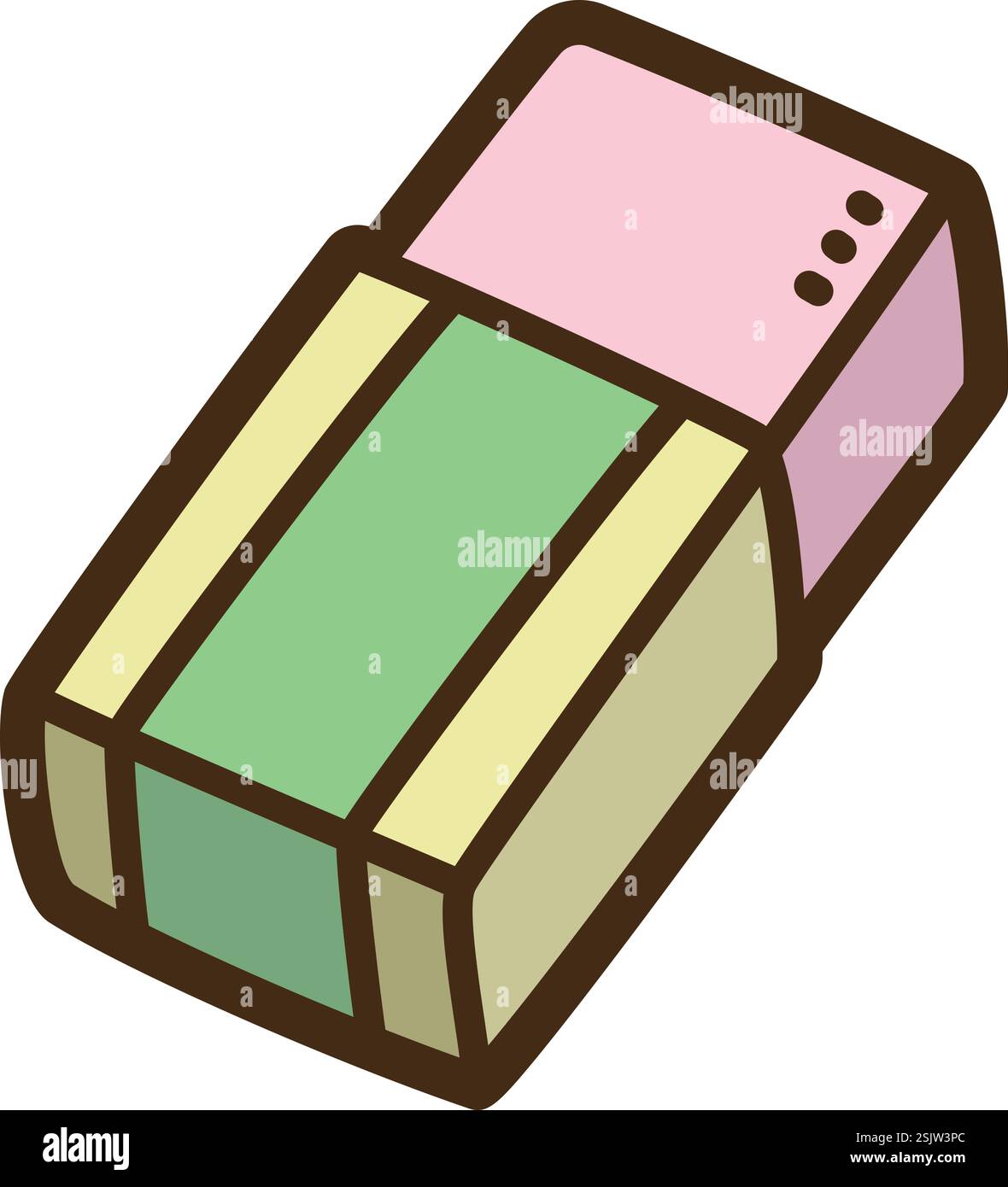 Eraser tool vector doodle illustration and graphic. Part of graphic tools category. Stock Vector