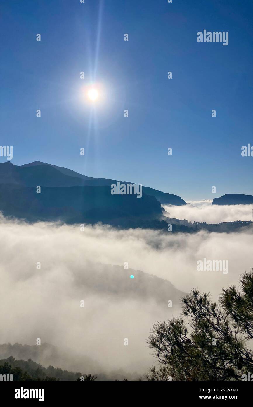Guadalhorce or Guadalteba reservoirs are group of six reservoirs on the middle course of the Guadalhorce River and two of its largest tributaries - Smartphone Captured Stock Image