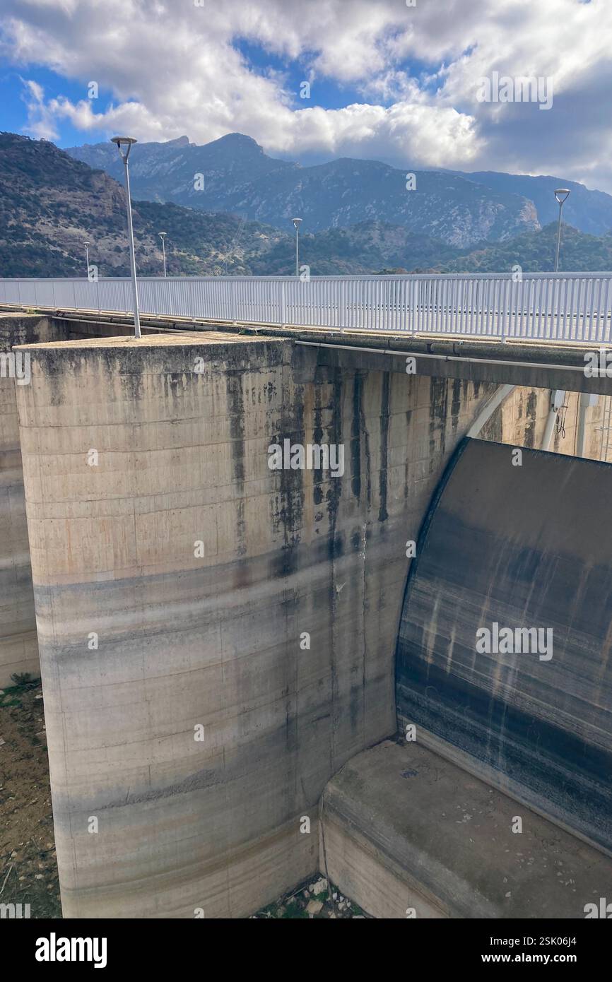 Guadalhorce or Guadalteba reservoirs are group of six reservoirs on the middle course of the Guadalhorce River and two of its largest tributaries - Smartphone Captured Stock Image