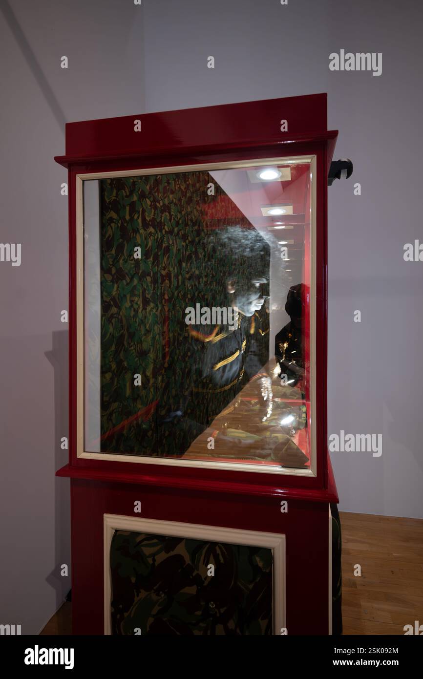 London, UK, 11th February 2025, Donald Rodney: Visceral Canker Exhibition opens on the 12th February until 4th May 2025 at Whitechapel Gallery. His multimedia works which include drawings, paintings, photography, animatronics and digital media are on display from late British artist Donald Rodney (1961-1998)., Andrew Lalchan Photography/Alamy Live News Stock Photo