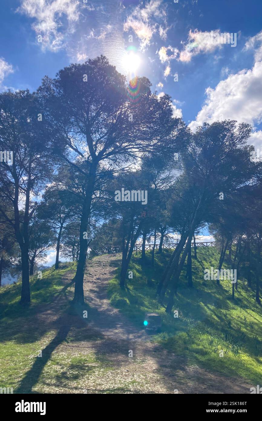 Guadalhorce or Guadalteba reservoirs are group of six reservoirs on the middle course of the Guadalhorce River and two of its largest tributaries - Smartphone Captured Stock Image