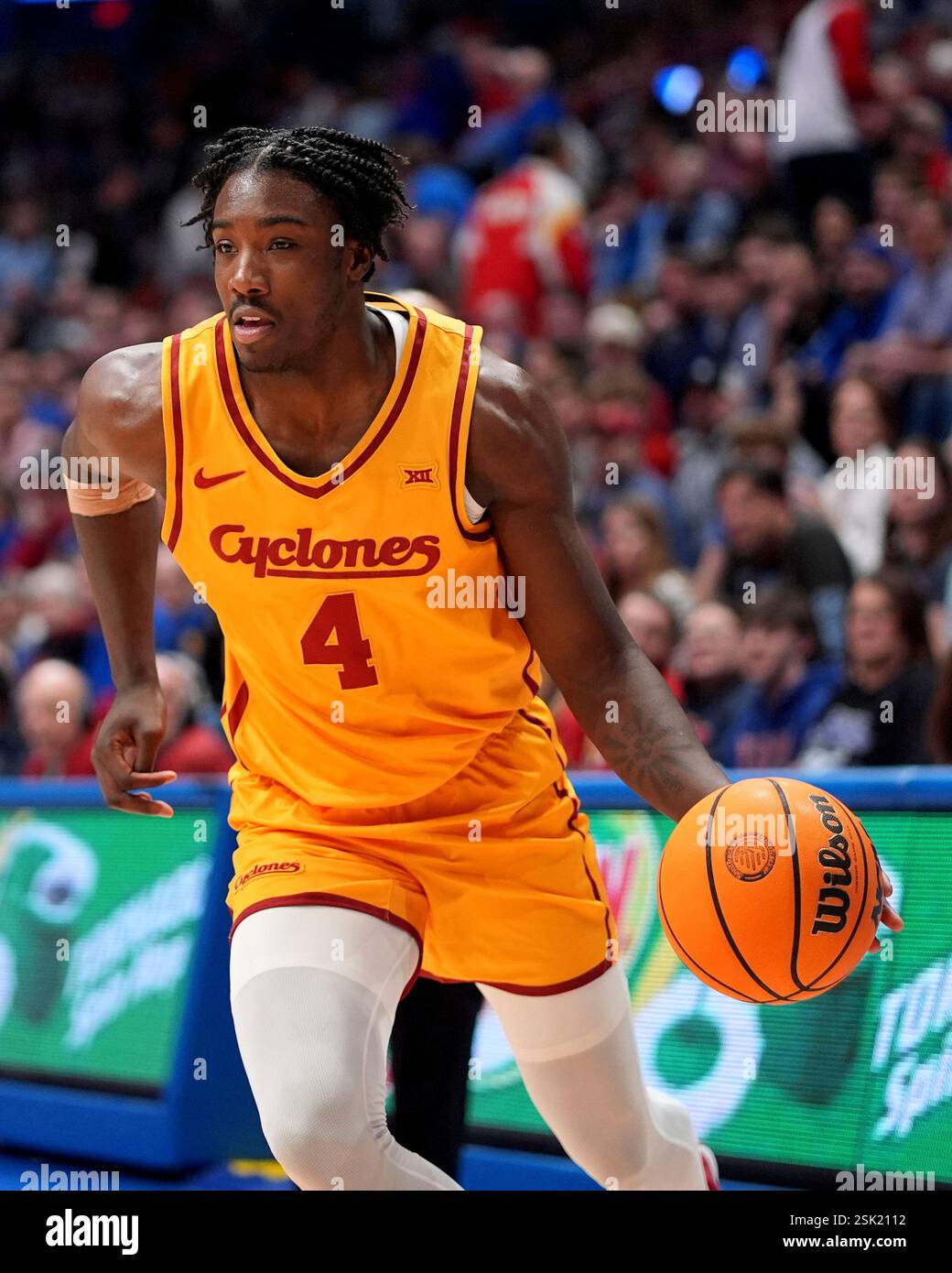 Iowa State guard Demarion Watson drives during the second half of an