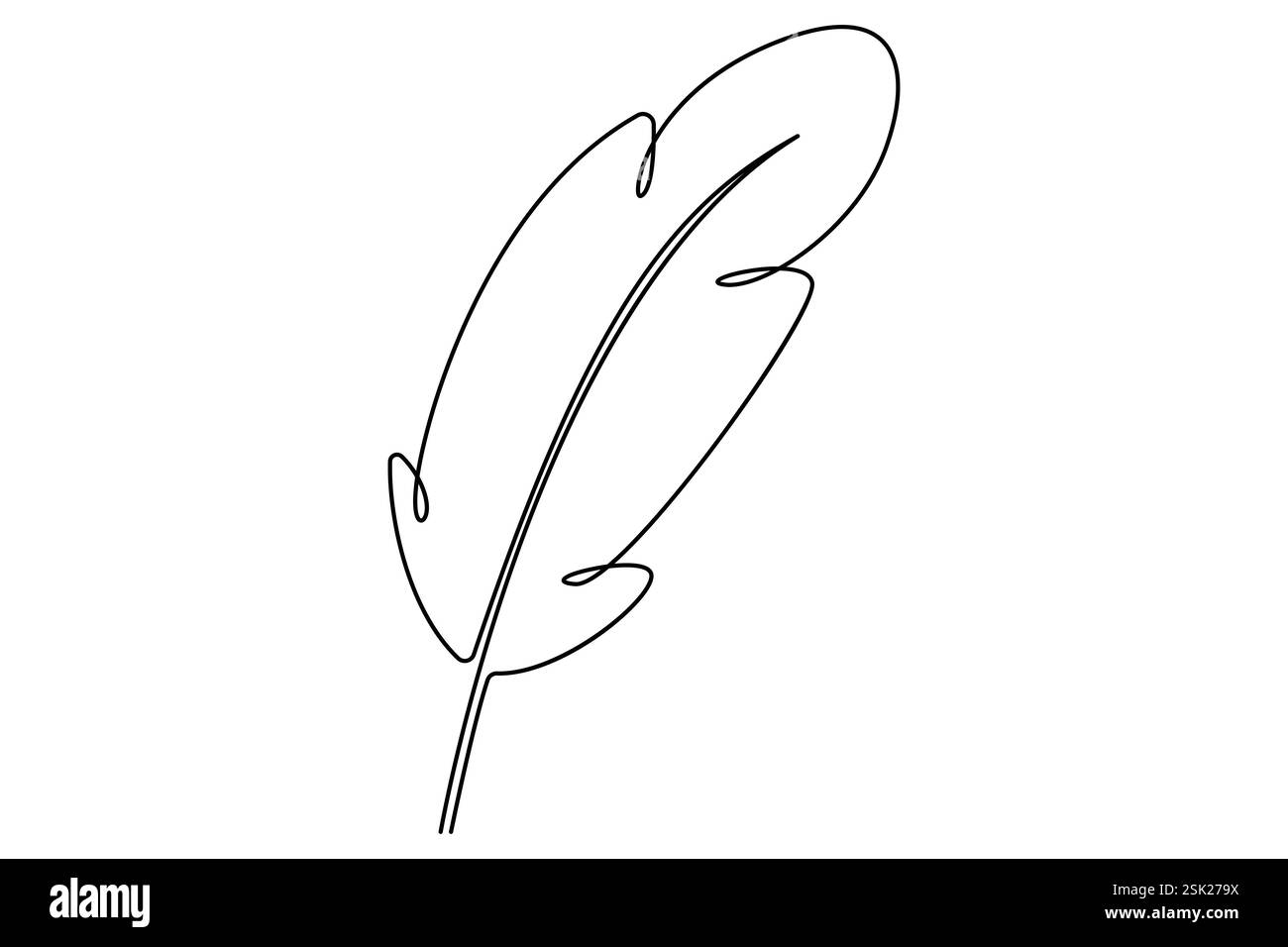 Minimalist bird feather continuous Stock Vector Images - Alamy