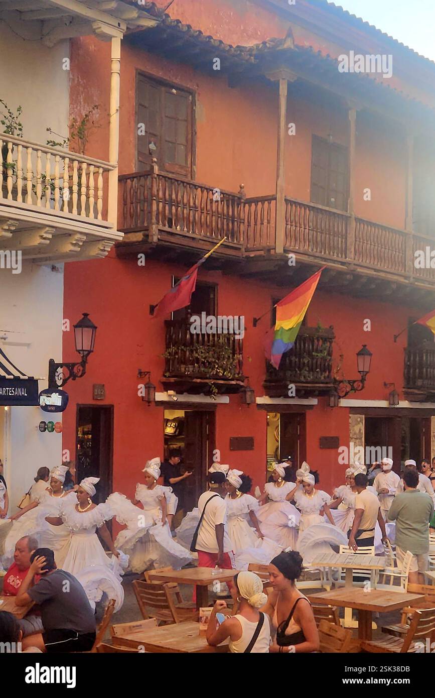 Cartagena Vibes Colombia – Festive Parade 3 / La procesión alegre - Smartphone Captured Stock Image