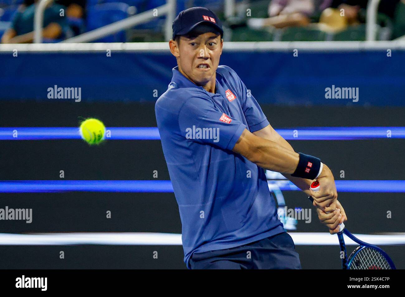 DELRAY BEACH, FL - FEBRUARY 11: Kei Nishikori in action during R32 ...