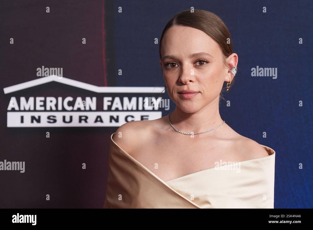 Shira Haas arrives at the premiere of "Captain America: Brave New World