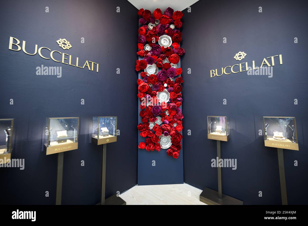 London, UK, 11th February 2025, Spring comes to the Saatchi Gallery with the Flowers - Flora In Contemporary Art & Culture exhibition. Over nine major gallery spaces, there are large-scale installations, original artworks, photography, fashion and many more. Opening on 12th February till 5th May 2025., Andrew Lalchan Photography/Alamy Live News Stock Photo