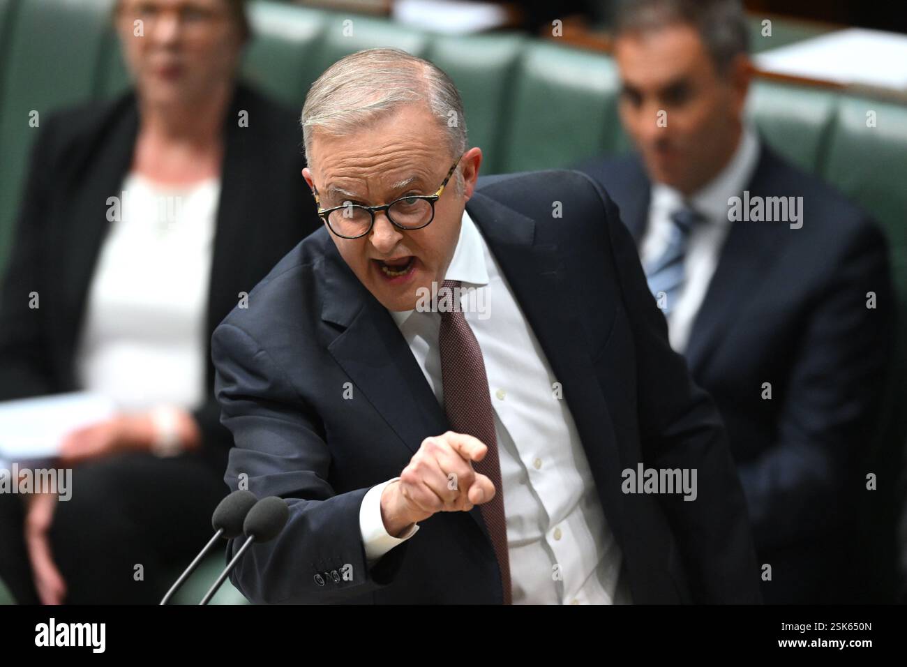 Canberra, Australia. 12th Feb, 2025. Australian Prime Minister Anthony