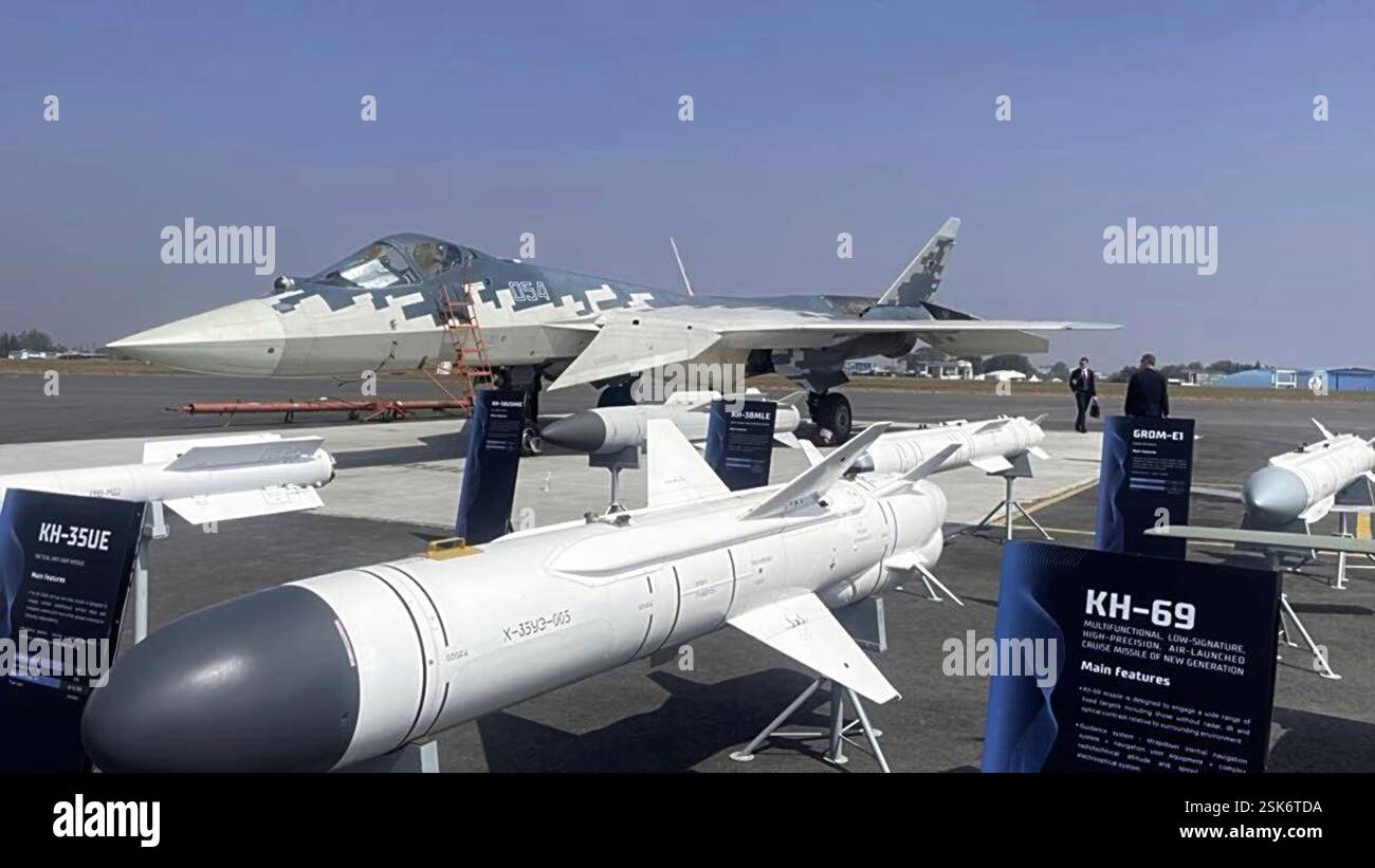 The Su57 on display at Aero India , in Bengaluru, India, at the ...