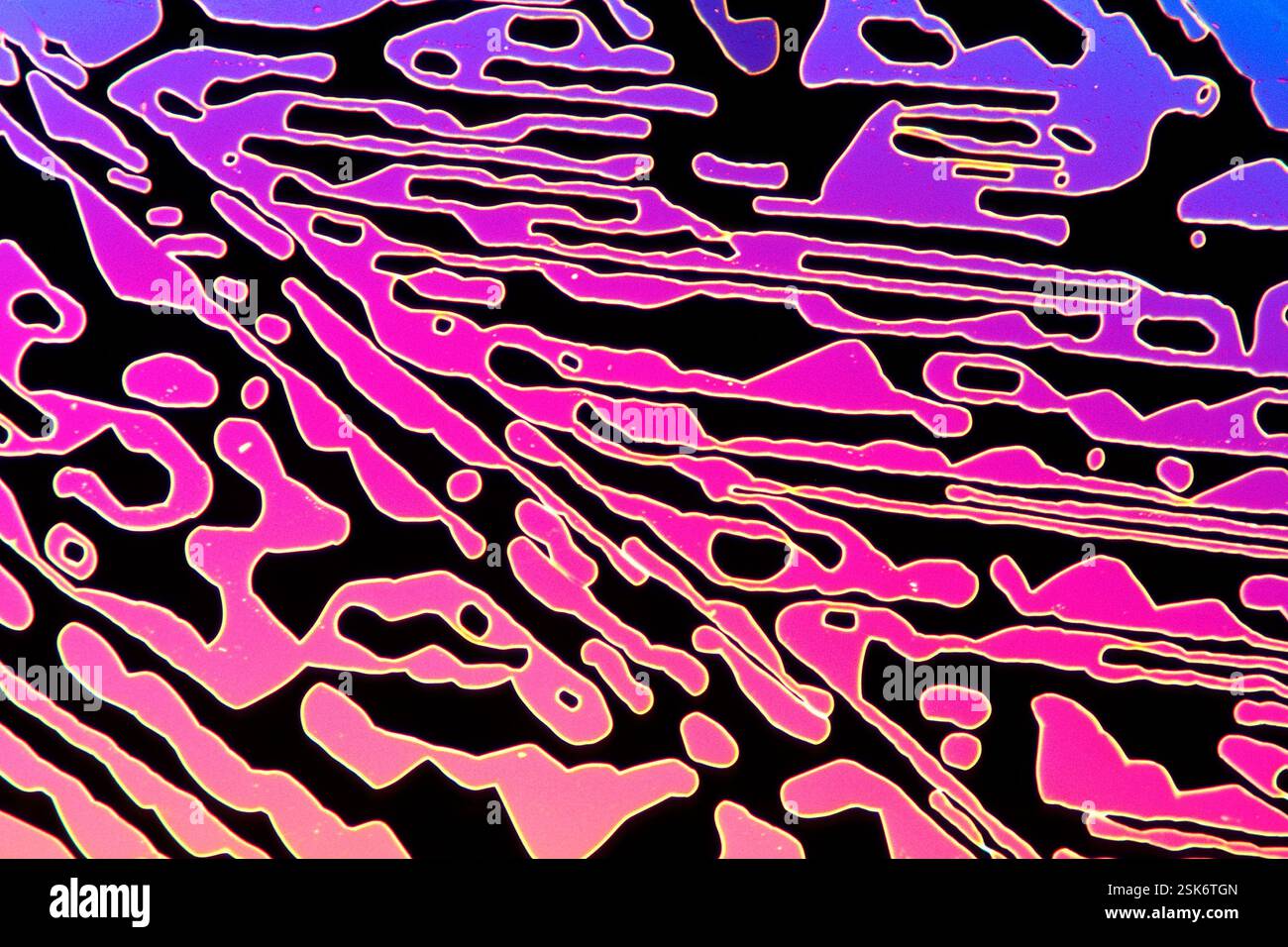 Urea. Polarised light micrograph of urea (CON2H4) crystallising. Urea ...