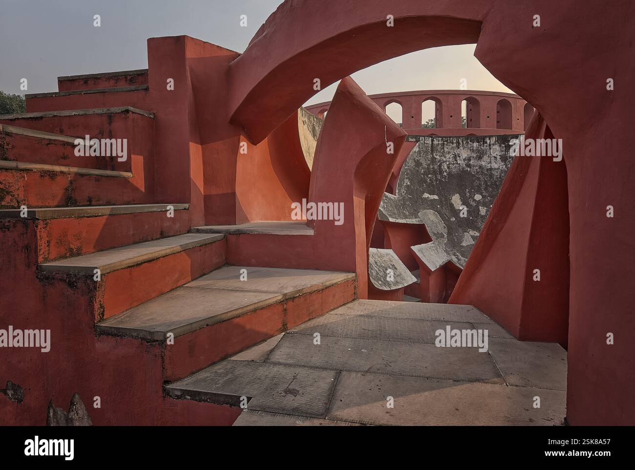 Jantar Mantar, architectural astronomy instruments, Delhi, India Stock Photo